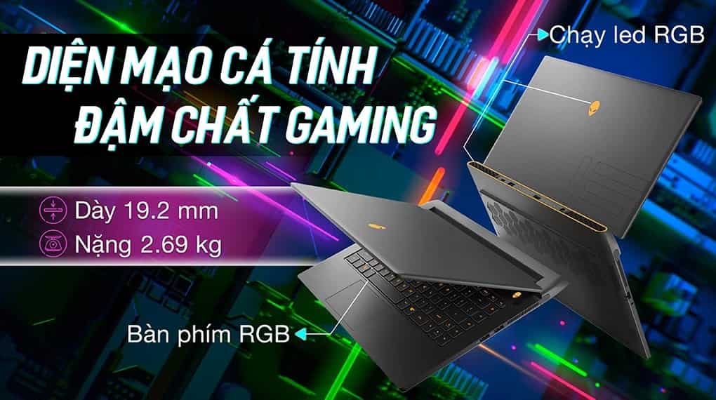 Thiết kế mạnh mẽ, đậm chất gaming