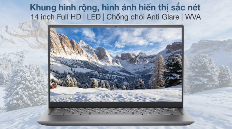 Màn hình 14inch FHD, 100% sRGB, viền mỏng, chống chói.