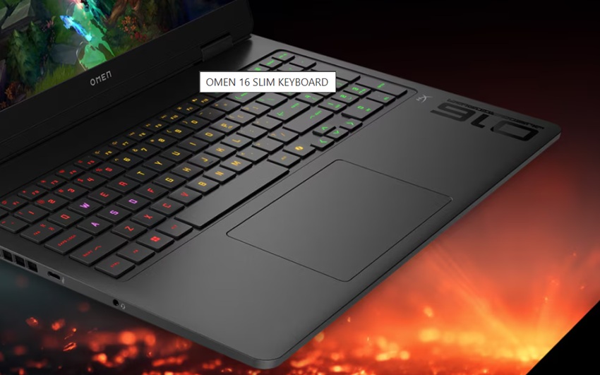 HP OMEN 16 Slim 2025 - bàn phím touchpad