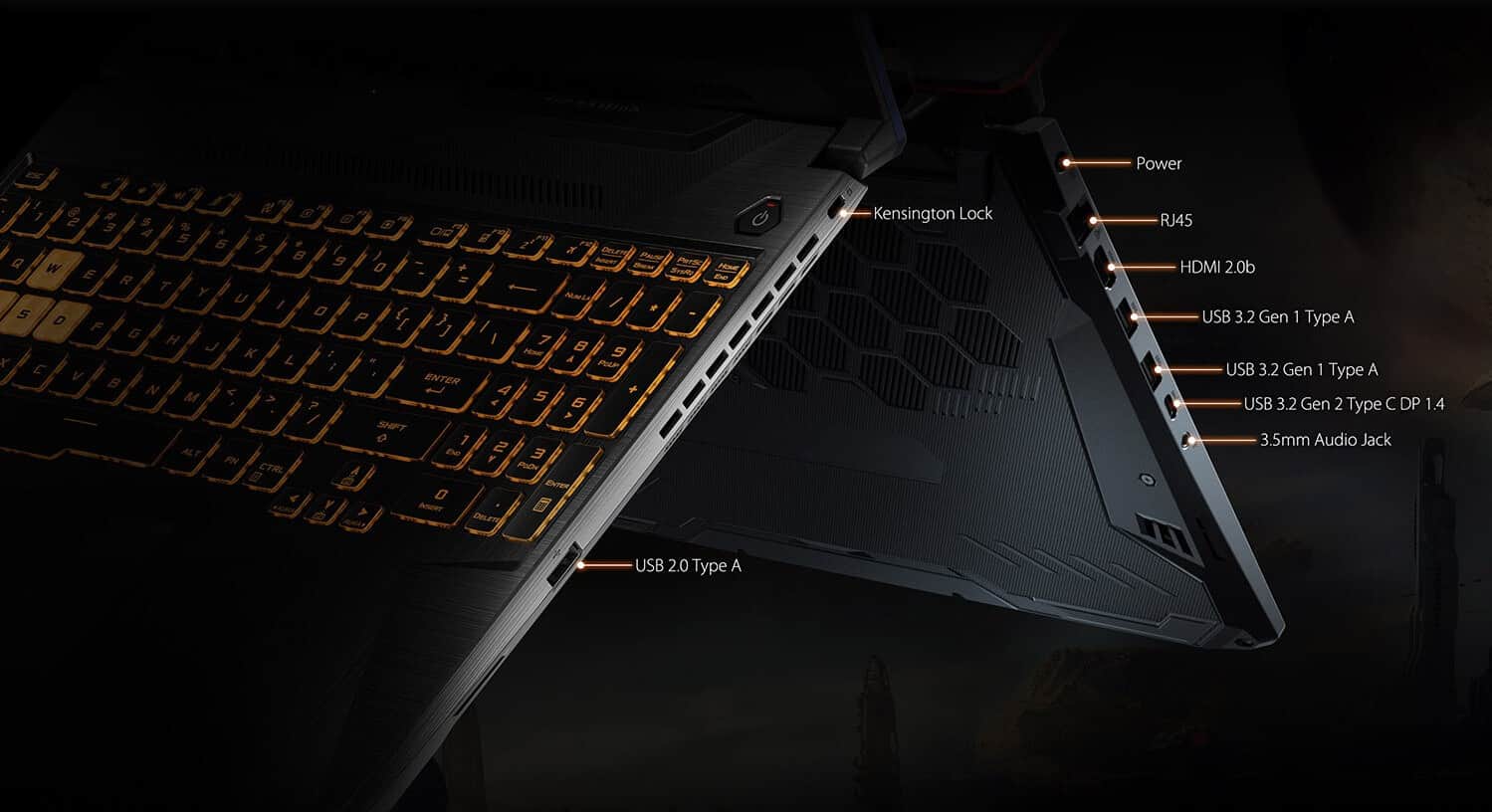 Cổng giao tiếp trên Asus TUF Gaming F15 FX506