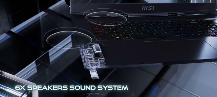 hệ thông âm thanh của MSI Steal GS77