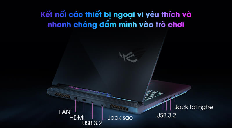 Các cổng giao tiếp trên Asus ROG STRIX G712