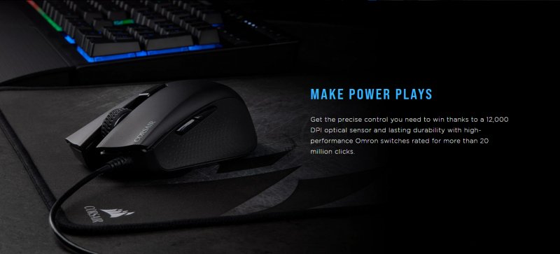 MOUSE CORSAIR HARPOON PRO RGB thiết kế tinh tế đẹp mắt