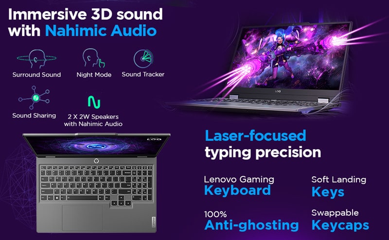 Lenovo Gaming LOQ 15IAX9 - Keyboard