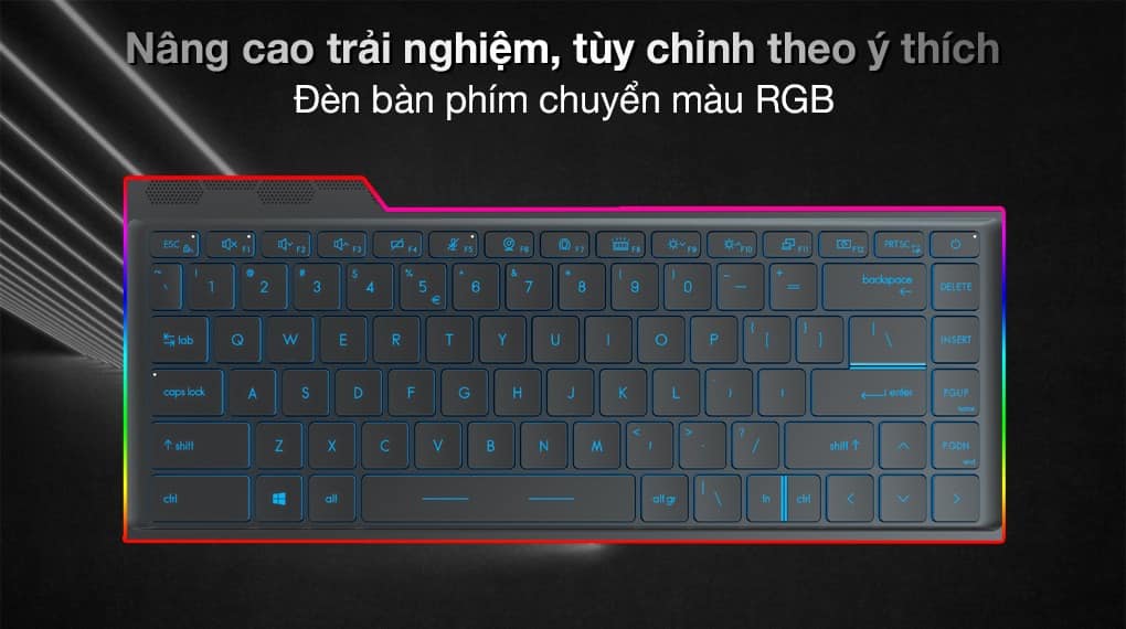 Hành trình phím 1.4 mm đem lại trải nghiệm gõ phím cực tốt