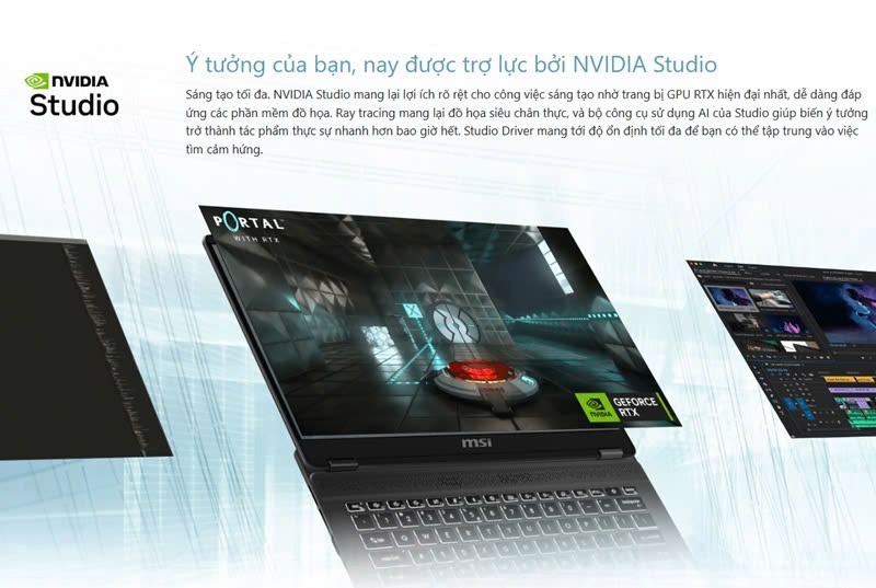 Cấu hình của laptop MSI Prestige 14 AI Studio (ảnh minh hoạ)