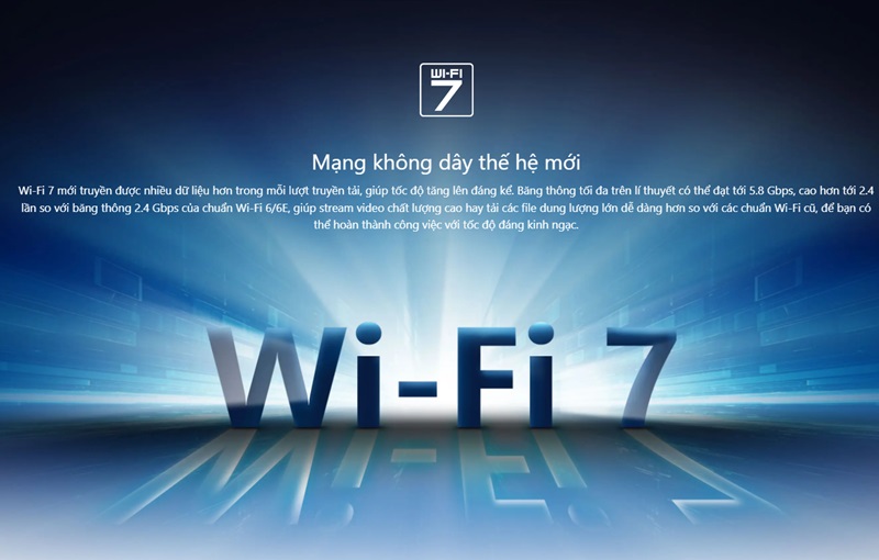 Wi-Fi của laptop MSI Prestige 16 AI Studio