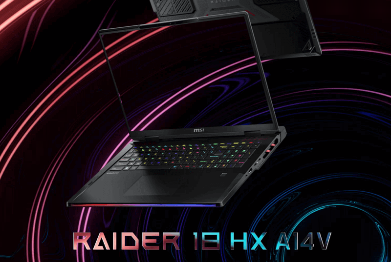 Laptop MSI Raider 18 - thiết kế