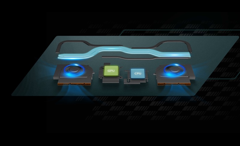 Hệ thống tản nhiệt của laptop MSI Stealth 16 Mercedes AMG