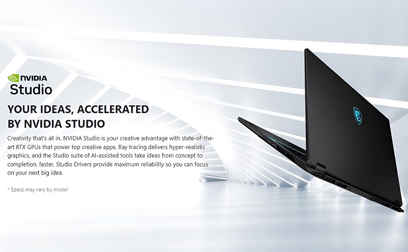 Cấu hình của laptop MSI Stealth 18 AI Studio