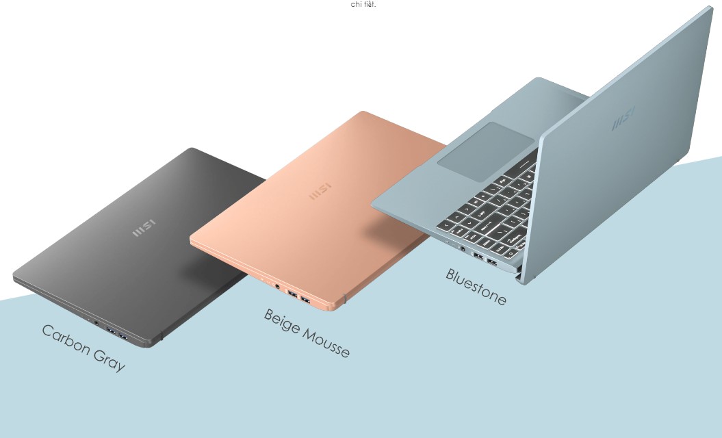 Thiết kế laptop MSI Modern 15