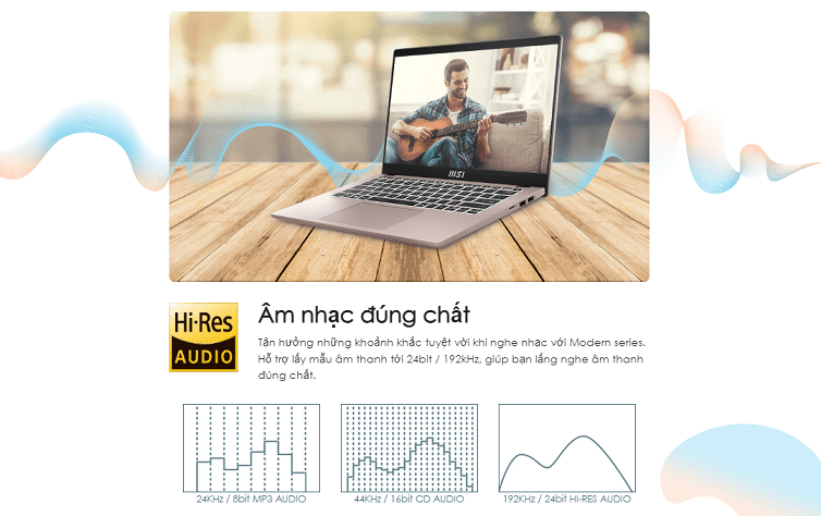 Âm thanh MSI Modern 14 (2023) (Ảnh minh họa)