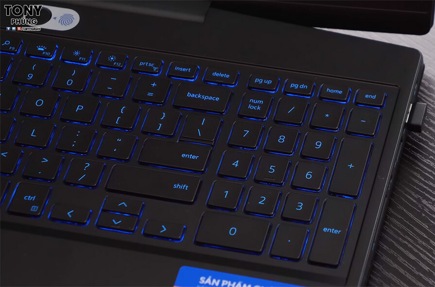 Bàn phím và touchpad của Dell Gaming G3
