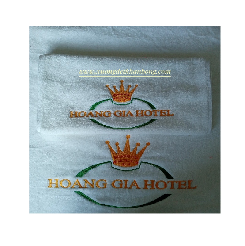 Khăn khách sạn thêu logo 1