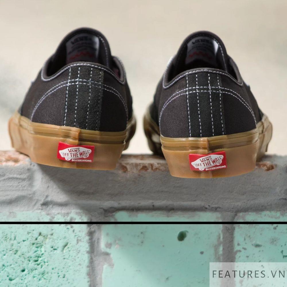 Vans Authentic Pro Skateboard Raven Gum Black Features Vietnam