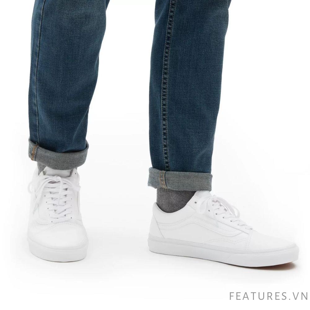 Vans Old Skool Classic Tumble All White Features Vietnam Vans Old Skool Classic Tumble All White Features Vietnam
