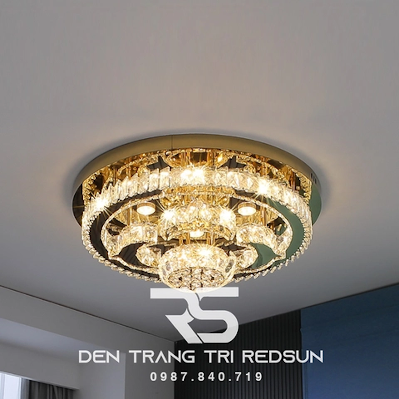 Mẫu đèn LED mâm nổi ốp trần sang trọng, đẳng cấp