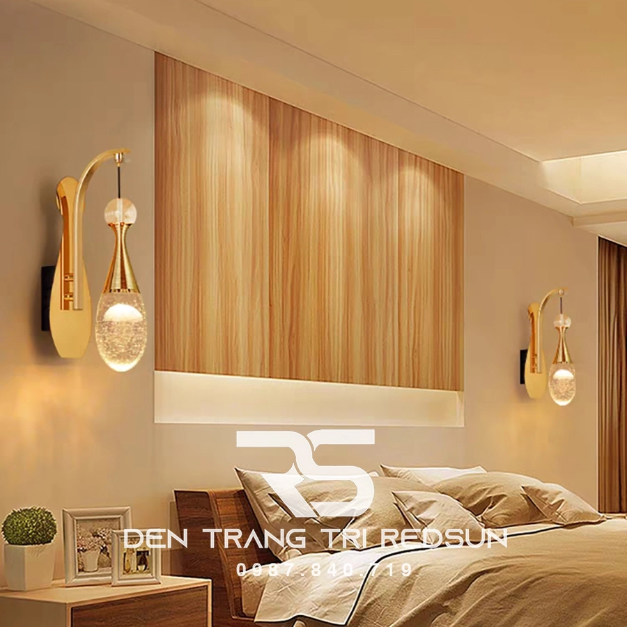 Mẫu đèn treo tường phù hợp không gian phòng ngủ, phòng khách