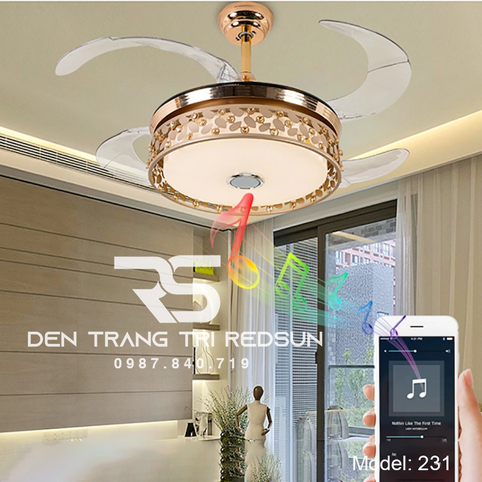 Đèn cụp xoè còn tích hợp một số tính năng bổ sung như điều khiển qua điện thoại 