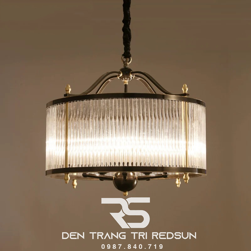 Đèn Thả Trần Phong Cách Indochine Chất Liệu Thuỷ Tinh IDC-015