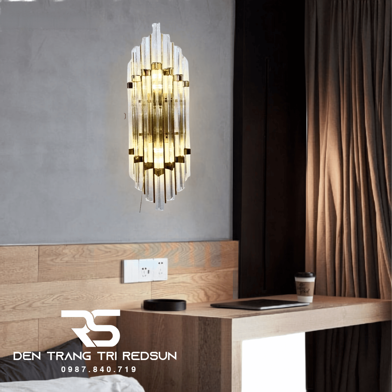 Đèn Tường Pha Lê Trang Trí Phòng Khách, Phòng Ngủ, Phòng Ăn Hiện Đại DT-C6625