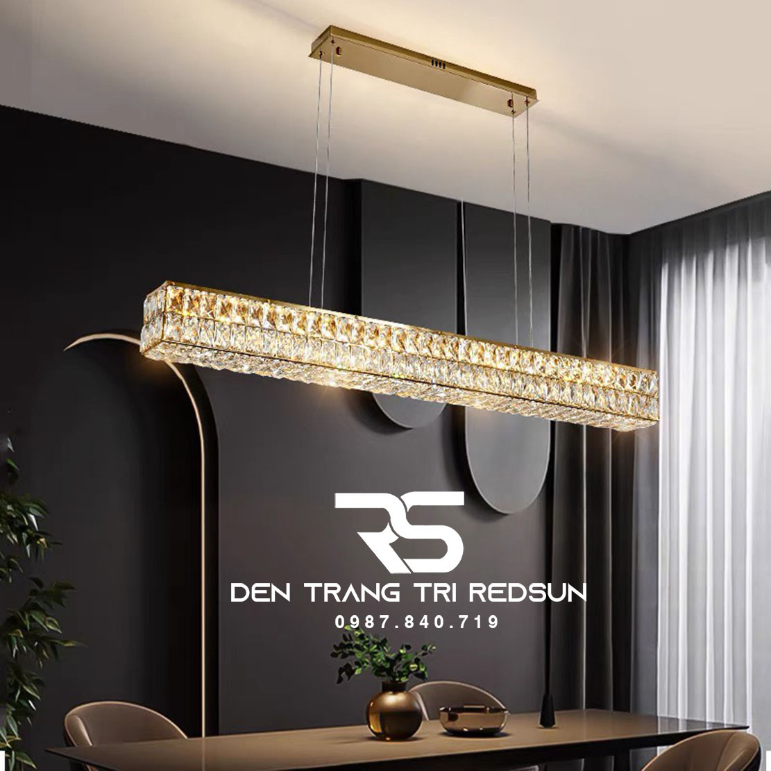 Đèn Thả Pha Lê Bàn Ăn, Bàn Đảo Hiện Đại  TPL083