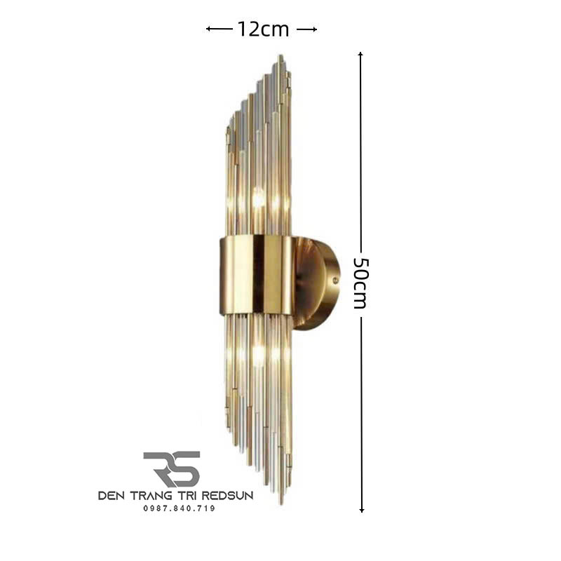 Đèn Tường Trang Trí Phòng Khách, Phòng Ngủ, Cầu Thang Phong Cách Bắc Âu Chất Liệu Pha Lê DTP-007