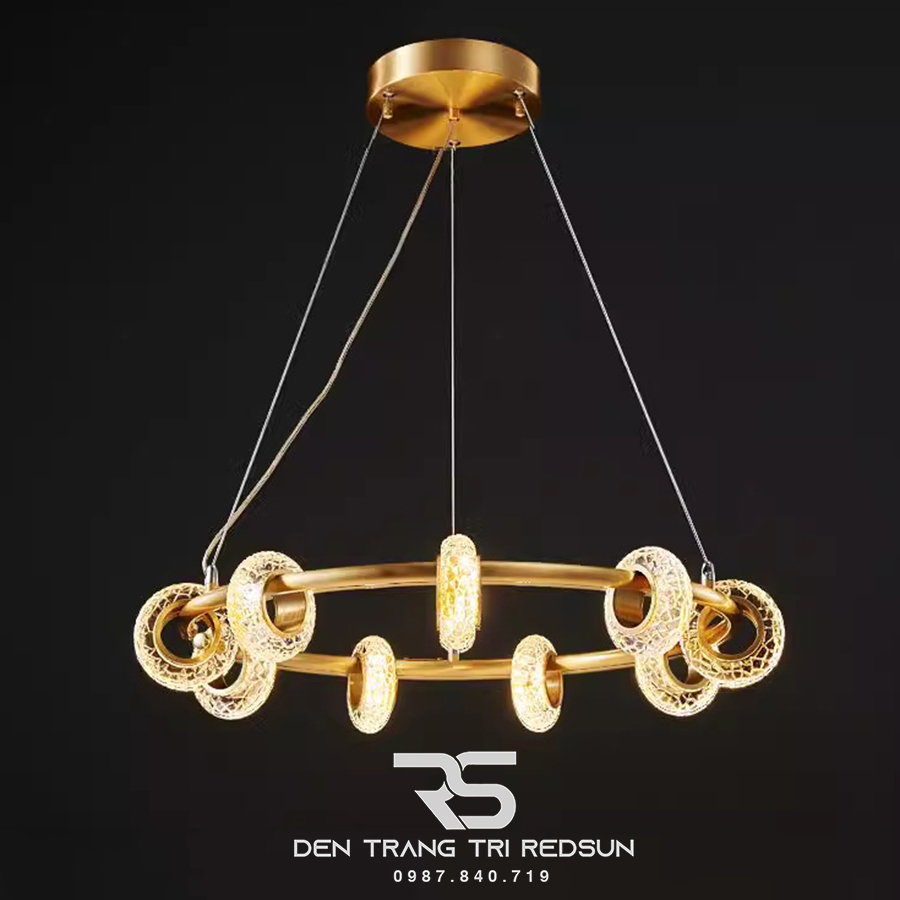 Đèn Chùm Phòng Khách Hiện Đại Phong Cách Bắc Âu Choá Pha Lê DC-BTTK108T9