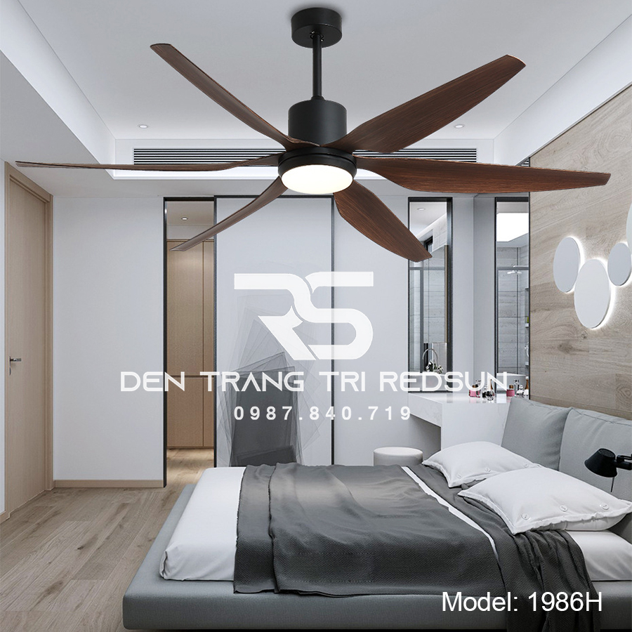 Quạt Trần Đèn Trang Trí Phòng Khách, Phòng Ngủ - 56YY-1986HD