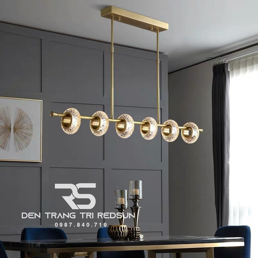 Đèn Thả Bàn Ăn Hiện Đại Phong Cách Bắc Âu Choá Pha Lê DC-BTTK108N6