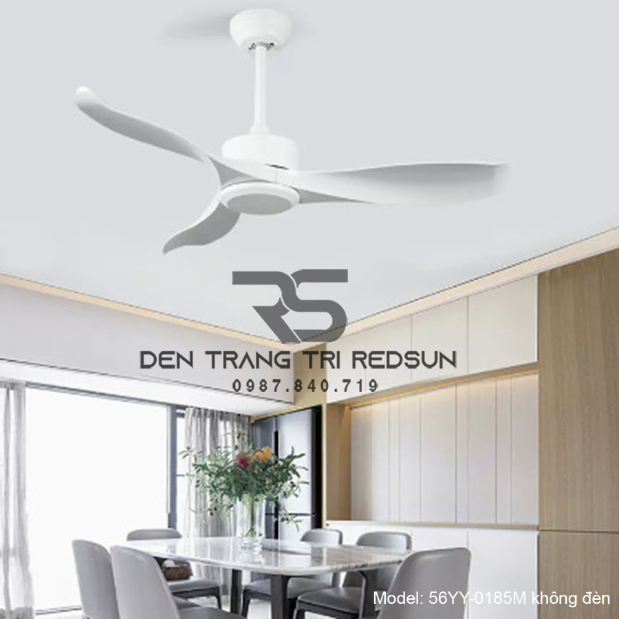 Quạt Trần Trang Trí Phòng Khách, Phòng Ngủ - 56YY-0185M không đèn