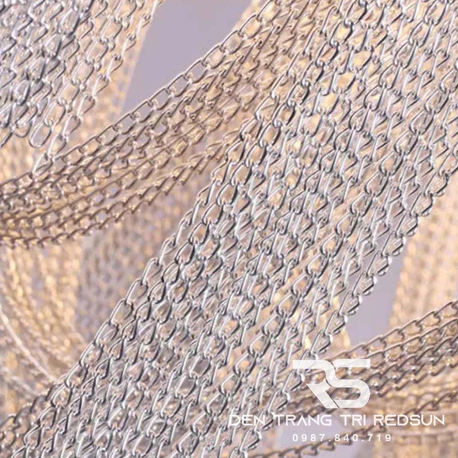 Đèn Chùm Trang Trí Sảnh Chờ, Phòng Khách, Phòng Ăn Hình Tua Rua Phong Cách Italia DCP-015