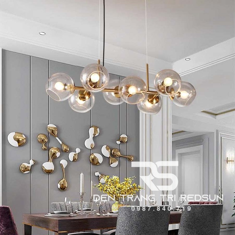 Đèn Thả Bàn Ăn Hiện Đại Phong Cách Bắc Âu Choá Thuỷ Tinh DC-1007