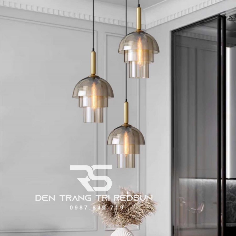 Đèn Thả Bàn Ăn Hiện Đại Phong Cách Retro Chất Liệu Thủy Tinh CDT-1043