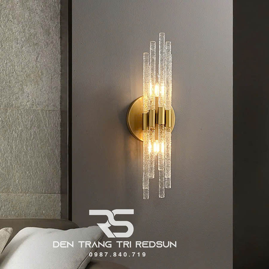 Đèn Tường Trang Trí Phòng Khách, Phòng Ngủ, Cầu Thang Phong Cách Bắc Âu Chất Liệu Pha Lê DTP-004