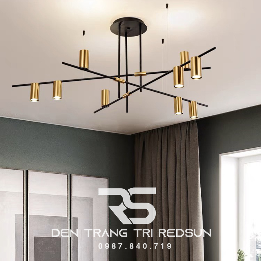 Đèn Chùm Phòng Khách Hiện Đại 9 Bóng Rọi Phong Cách Bắc Âu DC-T004
