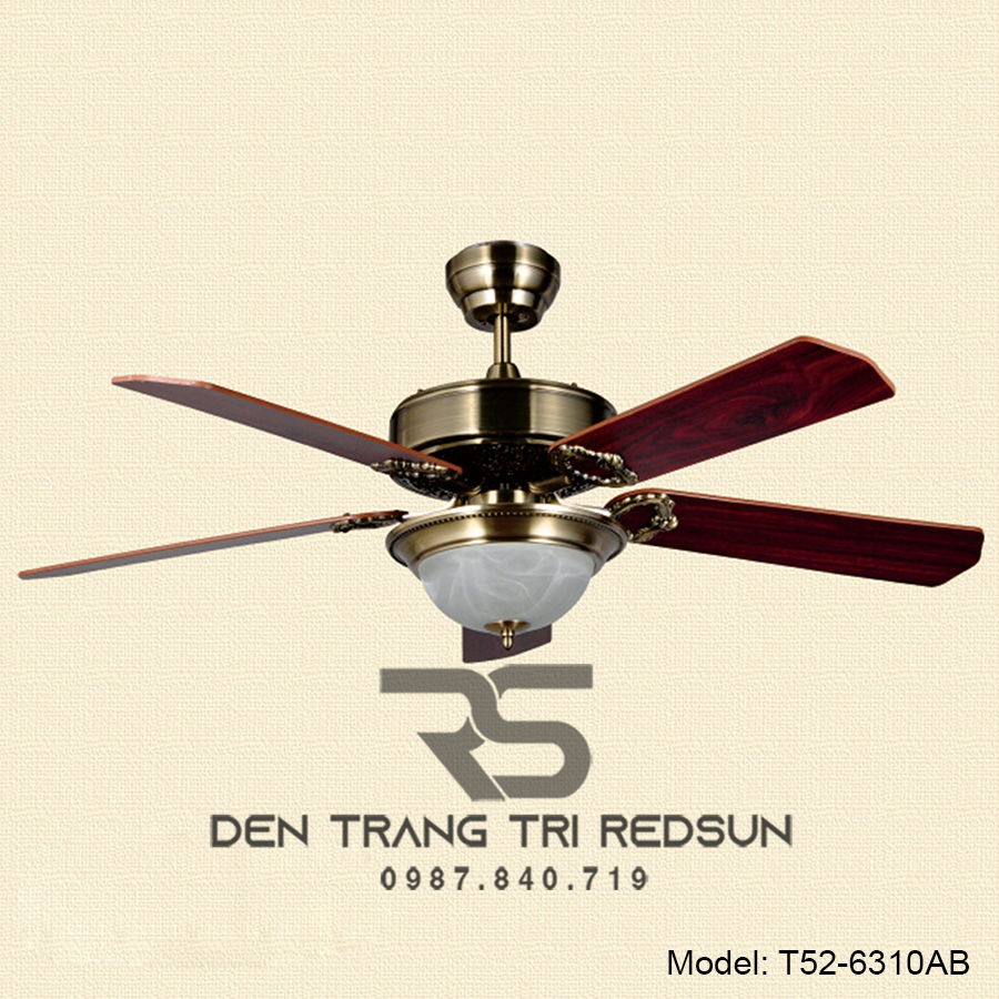 Quạt Trần Đèn Trang Trí Phòng Khách, Phòng Ngủ - T52-6310AB