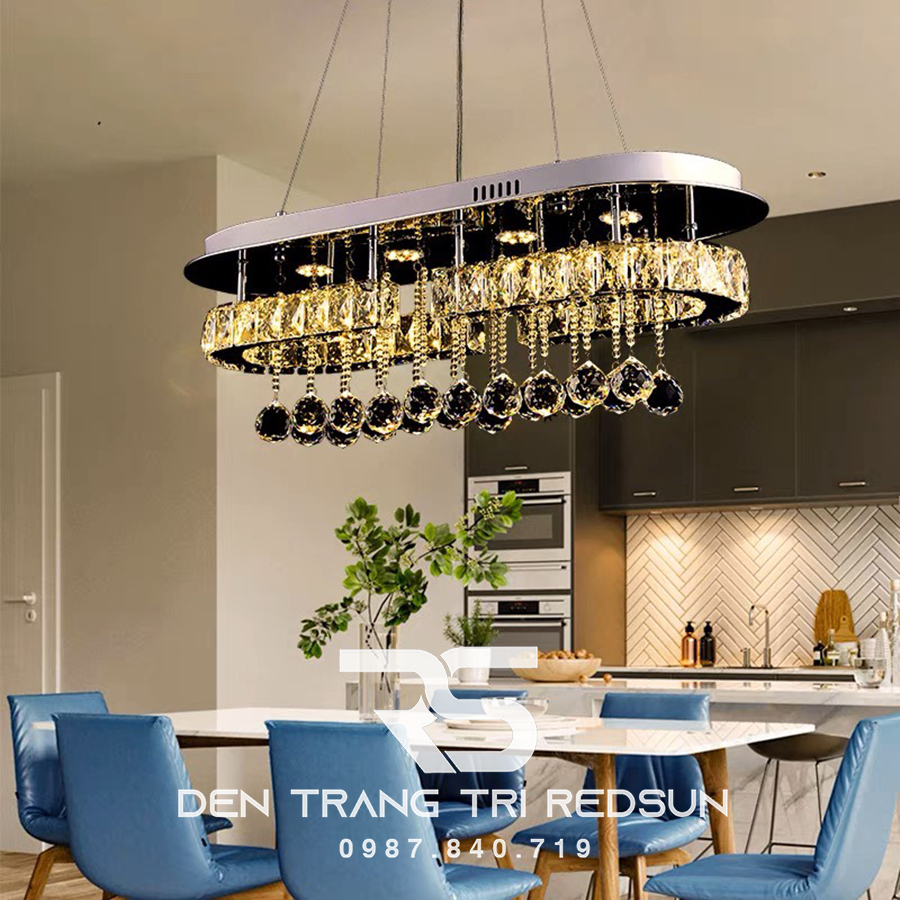 Đèn Thả Pha Lê Bàn Ăn, Bàn Đảo Hiện Đại  TPL049
