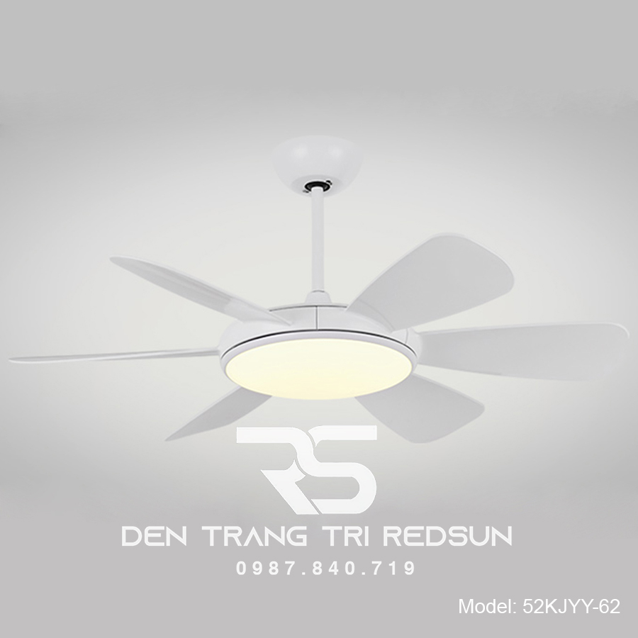 Quạt Trần Đèn Trang Trí Phòng Khách, Phòng Ngủ - 52KJYY-62