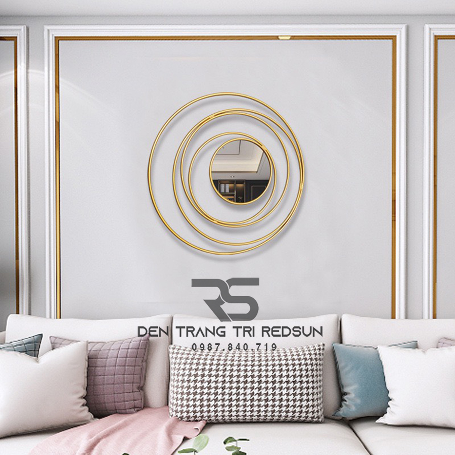 Gương Treo Tường Nghệ Thuật Trang Trí Phòng Khách, Phòng Ăn, Hành Lang Phong Cách Bắc Âu GDC-012