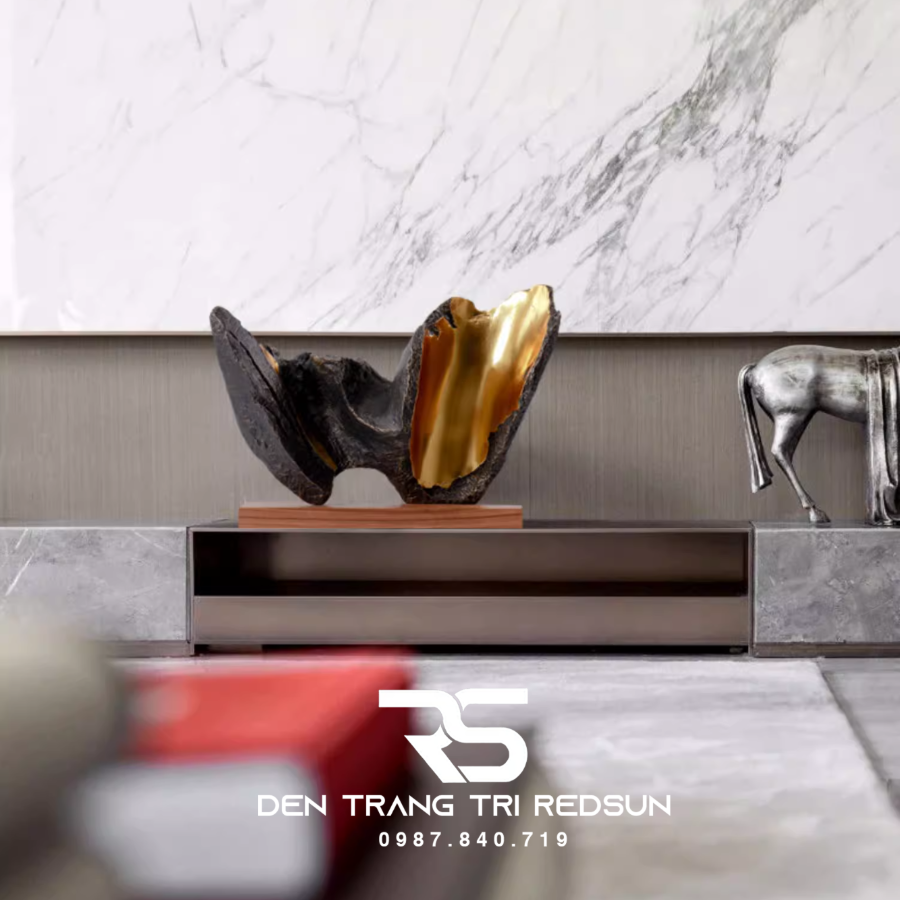 Đồ Trang Trí Nghệ Thuật Phòng Khách, Hành Lang, Sảnh Chờ Nhà Hàng, Khách Sạn Điêu Khắc Dạng Hình Học DDC-ZG008