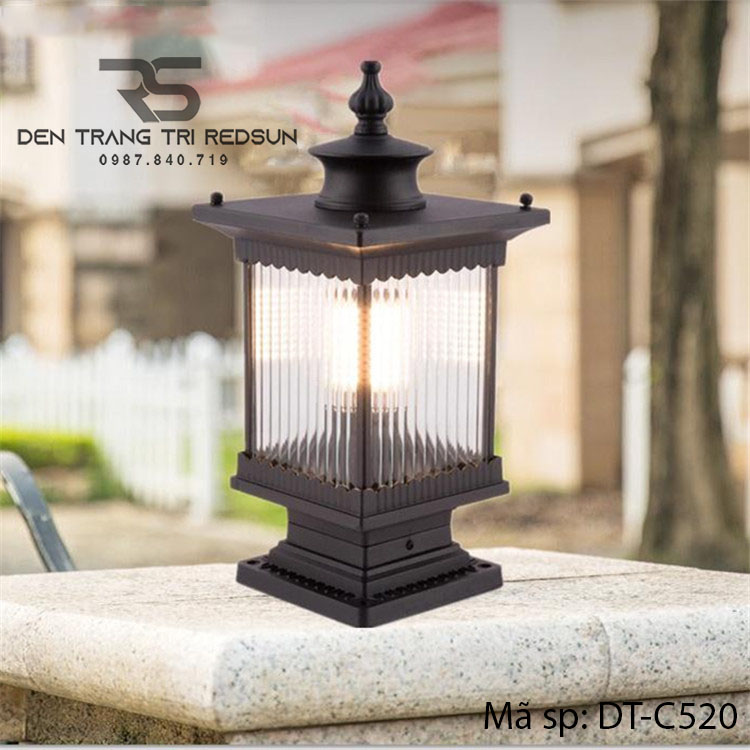 Đèn Trụ Cổng Chất Liệu Đồng Lắp Ngoài Trời DT-C520