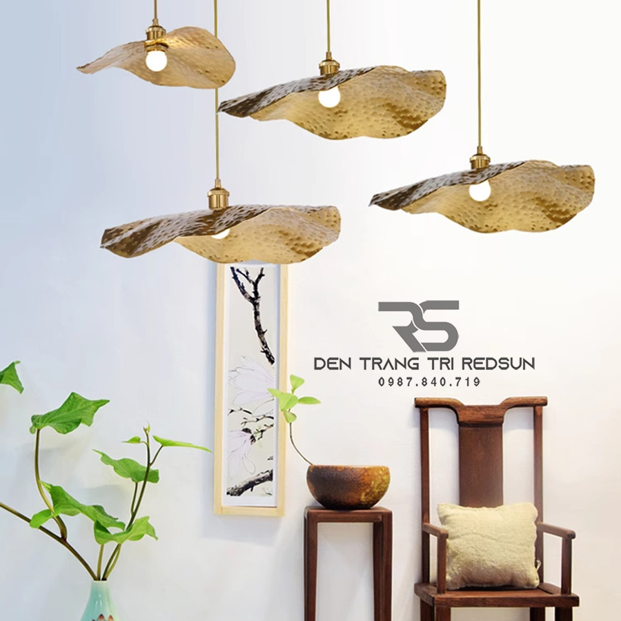 Đèn Thả Trần Hiện Đại Bắc Âu Lá Sen Sắt CDT-T018
