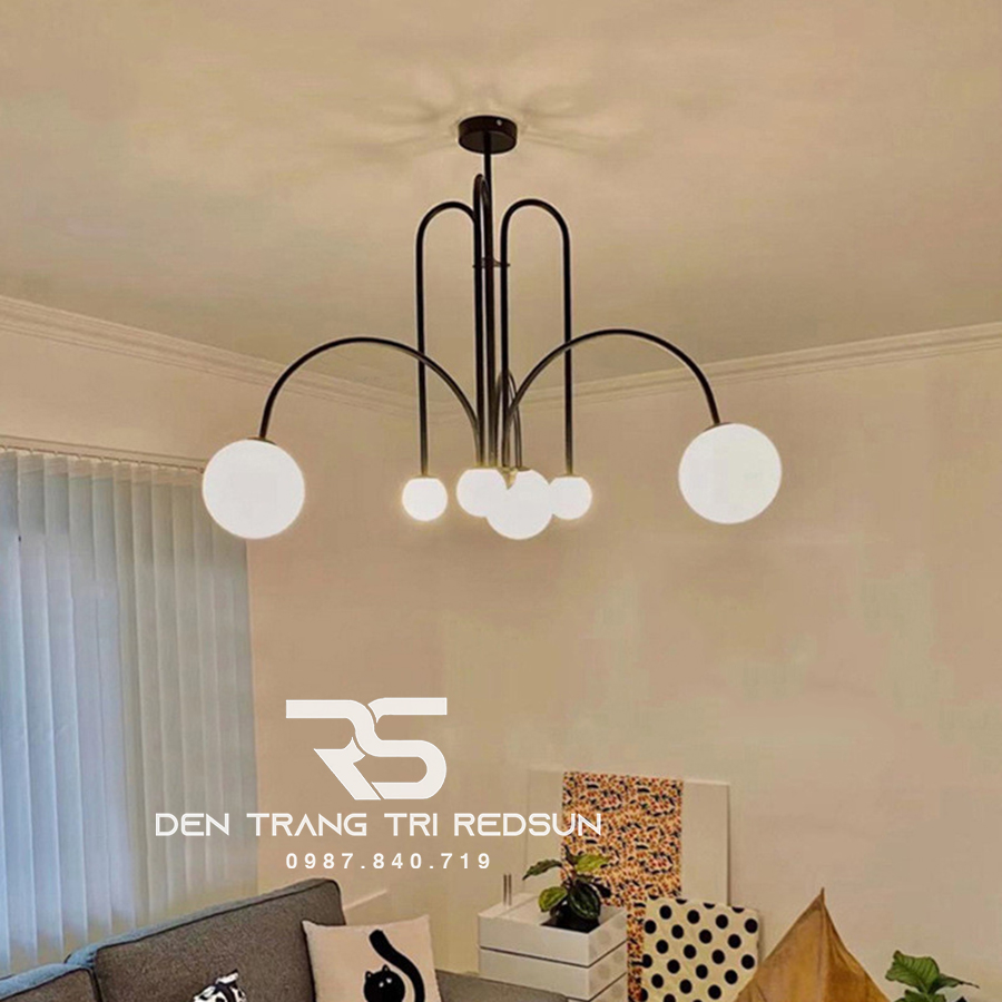 Đèn Chùm Phòng Khách Hiện Đại Bắc Âu Choá Thuỷ Tinh DC-L012