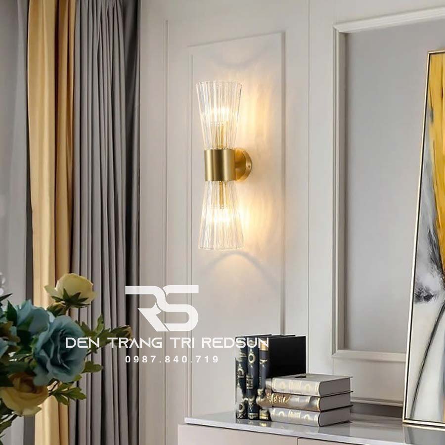 Đèn Tường Trang Trí Phòng Khách, Phòng Ngủ, Cầu Thang Phong Cách Bắc Âu Chất Liệu Pha Lê DTP-010