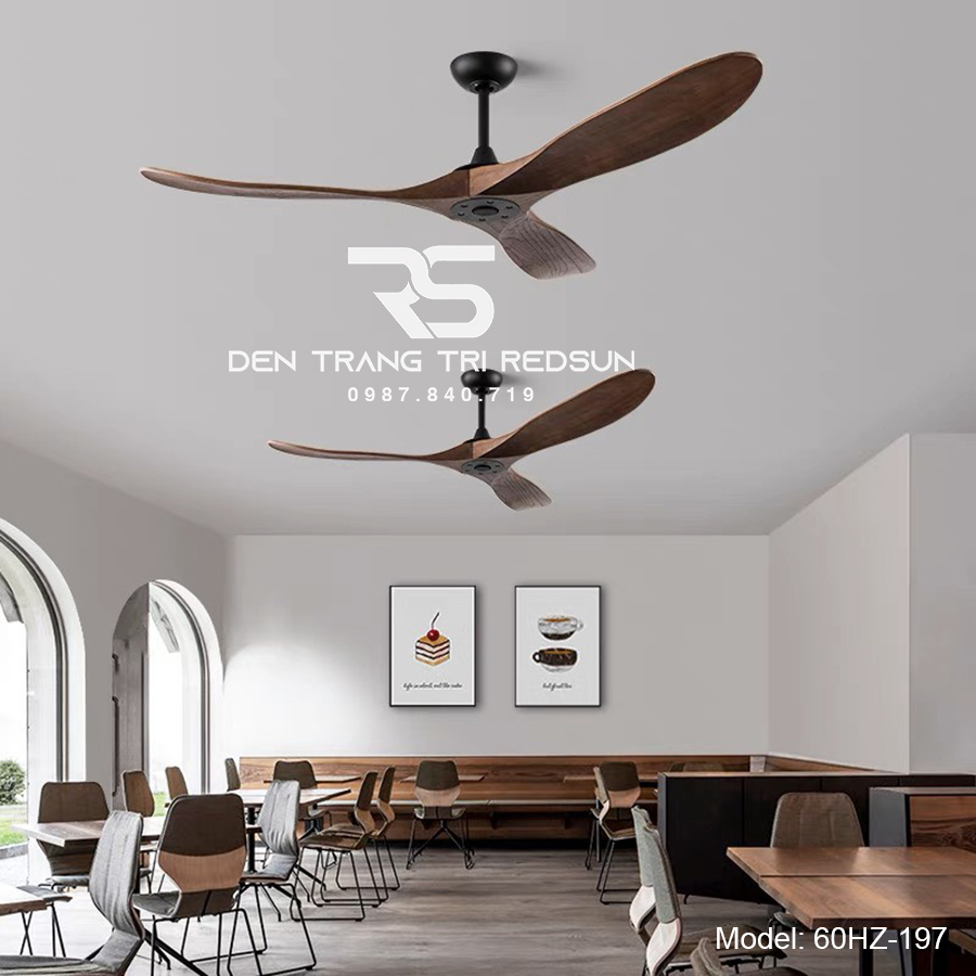 Quạt Trần Trang Trí Phòng Khách, Phòng Ngủ - 60HZ-197D