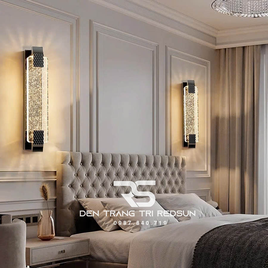 Đèn Tường Trang Trí Phòng Khách, Phòng Ngủ, Cầu Thang Phong Cách Bắc Âu Chất Liệu Pha Lê DTP-001