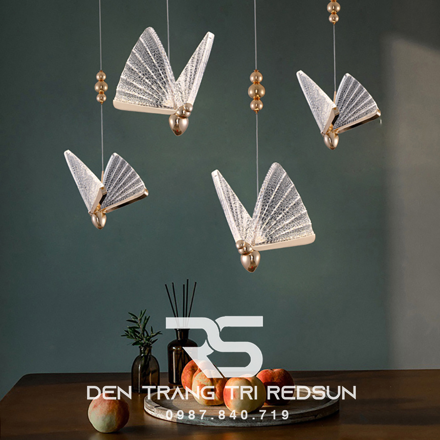 Đèn Thả Thông Tầng Hiện Đại Chất Liệu Acrylic Lắp Thông Tầng Cầu Thang, Phòng Khách, Bàn Ăn HTK038