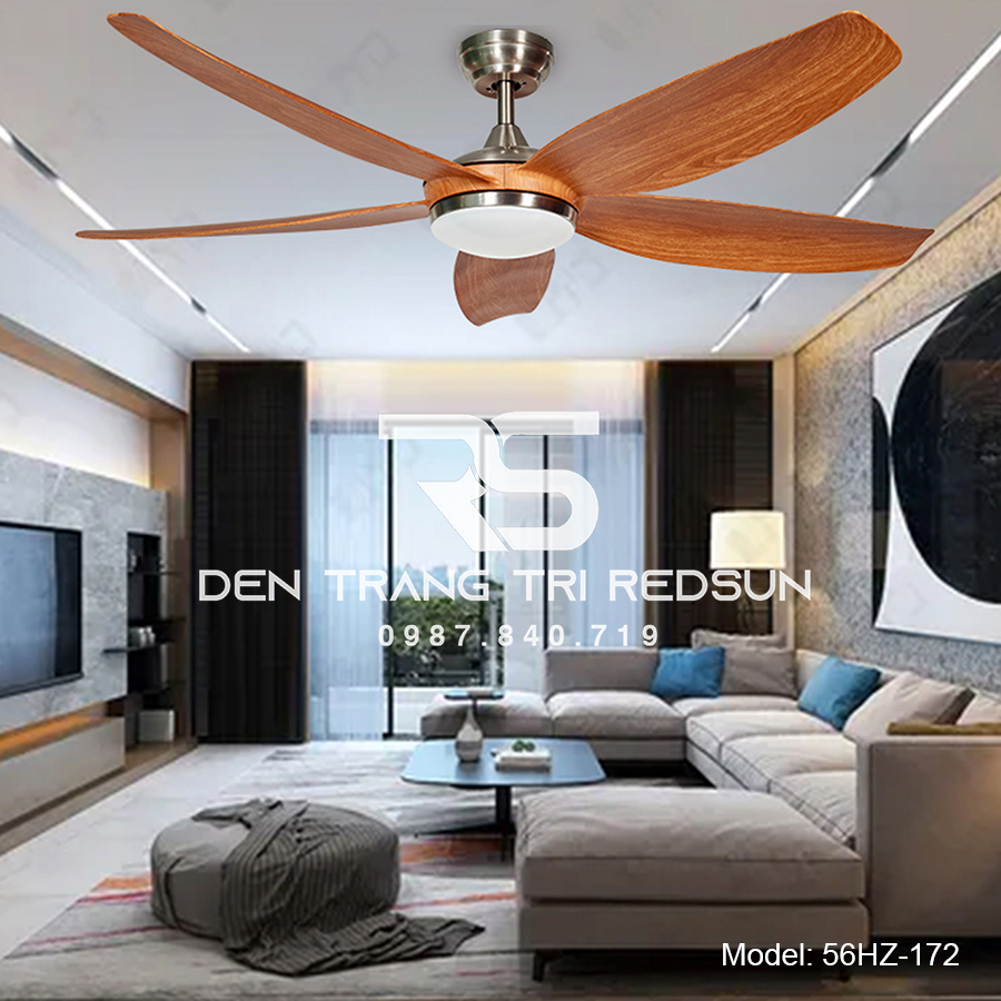 Quạt Trần Đèn Trang Trí Phòng Khách, Phòng Ngủ - 56HZ-172