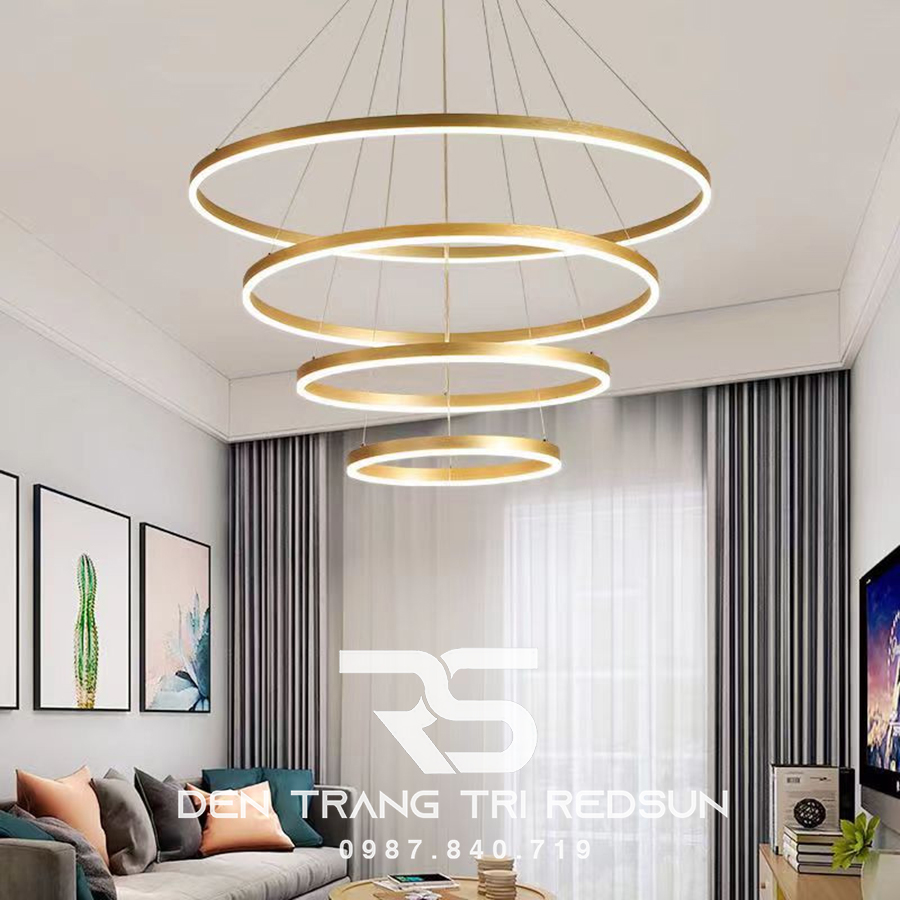 Đèn Thả Phòng Khách Hiện Đại 4 Vòng Bắc Âu G5-46810